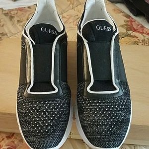 Guess slip on sneakers worn once .